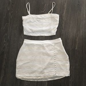 Matching skirt and crop top set. Worn once.